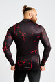 HOLOKOLO Cyklistický dres s dlouhým rukávem zimní - PASSION WINTER - černá/červená