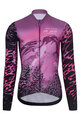 RIVANELLE Cyklistický dres s dlouhým rukávem zimní - ROSESCAPE WINTER - fialová/černá