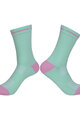 RIVANELLE Cyklistické ponožky klasické - VELON - světle modrá/růžová