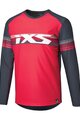 IXS Cyklistický dres s dlouhým rukávem letní - TRIGGER LITE 1.1 - červená/modrá