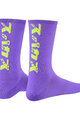 SUPACAZ Cyklistické ponožky klasické - KATAKANA - fialová