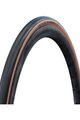 SCHWALBE plášť - ONE 700x28C RACEGUARD 67EPI - černá/hnědá