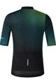 SHIMANO Cyklistický dres s krátkým rukávem - BREAKAWAY - zelená/černá