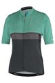 SHIMANO Cyklistický dres s krátkým rukávem - SUMIRE - zelená/šedá