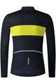 SHIMANO Cyklistický dres s dlouhým rukávem letní - VERTEX TEAM LONG - modrá/žlutá