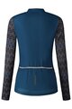 SHIMANO Cyklistický dres s dlouhým rukávem zimní - KAEDE PRINTED LONG - modrá