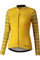 SHIMANO Cyklistický dres s dlouhým rukávem zimní - KAEDE PRINTED LONG - žlutá
