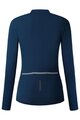 SHIMANO Cyklistický dres s dlouhým rukávem zimní - KAEDE THERMAL LONG - modrá