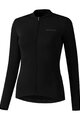 SHIMANO Cyklistický dres s dlouhým rukávem zimní - KAEDE THERMAL LONG - černá