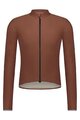 SHIMANO Cyklistický dres s dlouhým rukávem letní - EVOLVE MERINO LONG - hnědá
