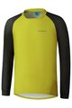 SHIMANO Cyklistický dres s dlouhým rukávem letní - MYOKO LONG WARM - žlutá/černá