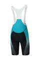 SHIMANO Cyklistické kalhoty krátké s laclem - TEAM - černá/tyrkysová