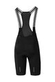 SHIMANO Cyklistické kalhoty krátké s laclem - BIBS - černá