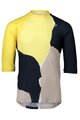 POC Cyklistický dres s krátkým rukávem - MTB PURE 3/4 - žlutá/černá/šedá
