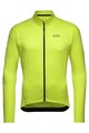GORE Cyklistický dres s dlouhým rukávem zimní - C3 THERMO - žlutá