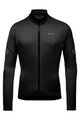 GORE Cyklistický dres s dlouhým rukávem zimní - C3 THERMO - černá