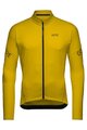 GORE Cyklistický dres s dlouhým rukávem zimní - C3 THERMO - žlutá