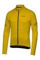 GORE Cyklistický dres s dlouhým rukávem zimní - C3 THERMO - žlutá