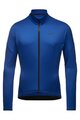 GORE Cyklistický dres s dlouhým rukávem zimní - C3 THERMO - modrá