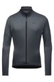 GORE Cyklistický dres s dlouhým rukávem zimní - C3 THERMO - šedá