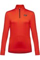 GORE Cyklistické triko s dlouhým rukávem - EVERYDAY THERMO 1/4-ZIP WMN - oranžová