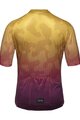 GORE Cyklistický dres s krátkým rukávem - RAIN CAMO - žlutá/fialová