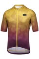 GORE Cyklistický dres s krátkým rukávem - RAIN CAMO - žlutá/fialová