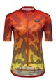 GORE Cyklistický dres s krátkým rukávem - RAIN CAMO WMN - oranžová/žlutá