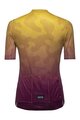 GORE Cyklistický dres s krátkým rukávem - RAIN CAMO WMN - žlutá/fialová