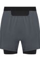 GORE Cyklistické kalhoty krátké bez laclu - CONCURVE 5” 2IN1 - šedá