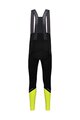 GORE Cyklistické kalhoty dlouhé s laclem - SPINSHIFT THERMO - černá/žlutá