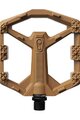 CRANKBROTHERS pedály - STAMP 0 SMALL - hnědá