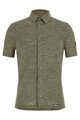 SANTINI košile - GRAVEL SUMMER WOOL - zelená