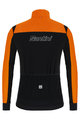SANTINI Cyklistická zateplená bunda - REDUX VIGOR - oranžová/černá