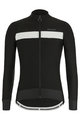SANTINI Cyklistický dres s dlouhým rukávem zimní - ADAPT WOOL - bílá/černá