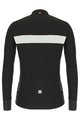 SANTINI Cyklistický dres s dlouhým rukávem zimní - ADAPT WOOL - bílá/černá