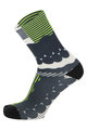 SANTINI Cyklistické ponožky klasické - OPTIC - bílá/světle zelená/šedá
