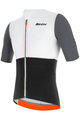 SANTINI Cyklistický dres s krátkým rukávem - REDUX ISTINTO - bílá/šedá/černá