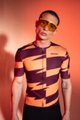 SANTINI Cyklistický dres s krátkým rukávem - FURIA SMART - oranžová/bordó