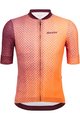 SANTINI Cyklistický dres s krátkým rukávem - PAWS FORMA - oranžová/bordó