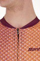 SANTINI Cyklistický dres s krátkým rukávem - PAWS FORMA - oranžová/bordó