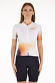 SANTINI Cyklistický dres s krátkým rukávem - OMBRA - bílá/oranžová