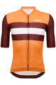 SANTINI Cyklistický dres s krátkým rukávem - ECO SLEEK NEW BENGAL  - oranžová/bordó