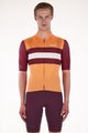 SANTINI Cyklistický dres s krátkým rukávem - ECO SLEEK NEW BENGAL  - oranžová/bordó