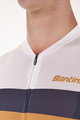 SANTINI Cyklistický dres s krátkým rukávem - ECO SLEEK NEW BENGAL  - bílá/šedá