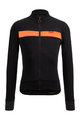 SANTINI Cyklistický dres s dlouhým rukávem zimní - ADAPT WOOL  - oranžová/černá