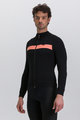 SANTINI Cyklistický dres s dlouhým rukávem zimní - ADAPT WOOL  - oranžová/černá