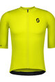 SCOTT Cyklistický dres s krátkým rukávem - PREMIUM - žlutá