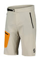 SCOTT Cyklistické kalhoty krátké bez laclu - EXPLORAIR LIGHT - šedá/oranžová