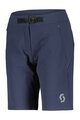 SCOTT Cyklistické kalhoty krátké bez laclu - EXPLORAIR TECH - modrá